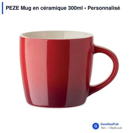 Mug en céramique personnalisable 300ml avec logo - PEZE - Image 7