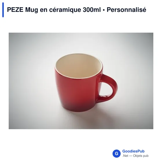 Mug en céramique personnalisable 300ml avec logo - PEZE - Image 9