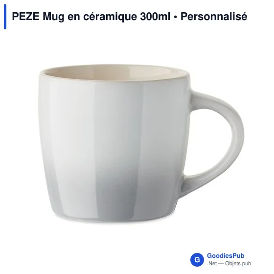 Mug en céramique personnalisable 300ml avec logo - PEZE - Image 10
