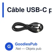 Câble USB-C personnalisable avec logo - Philips - Miniature 1