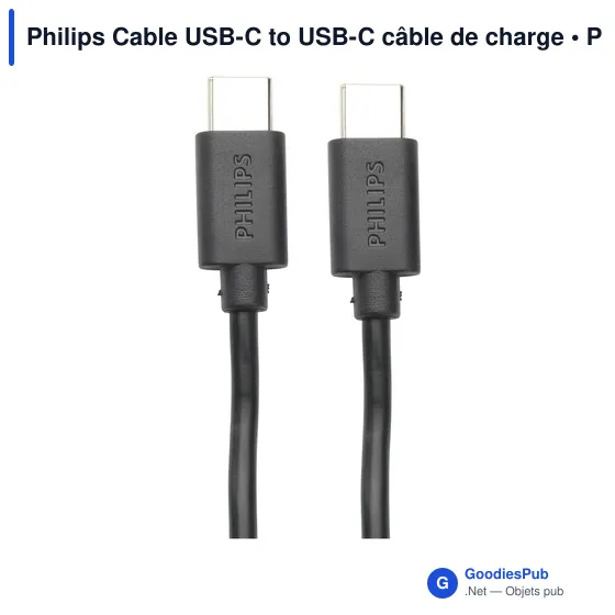 Câble USB-C personnalisable avec logo - Philips - Image 2