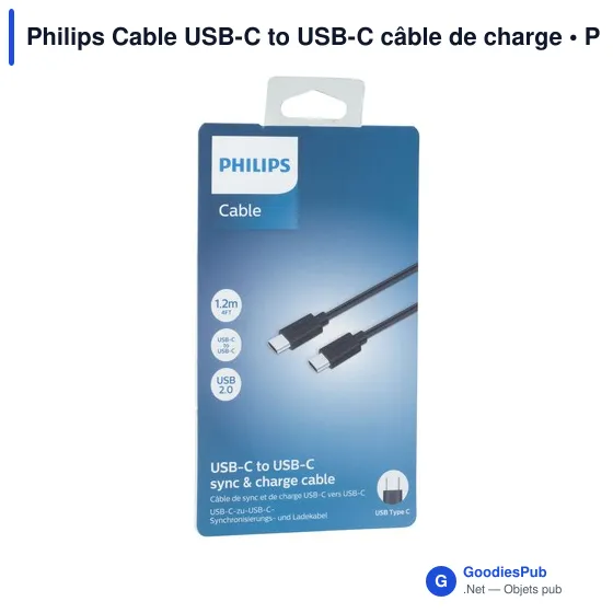 Câble USB-C personnalisable avec logo - Philips - Image 3