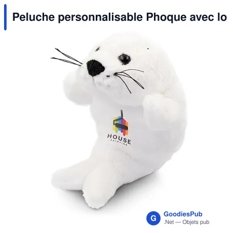 Peluche personnalisable Phoque avec logo - Zeal