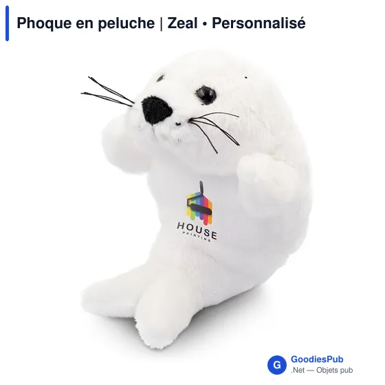 Peluche personnalisable Phoque avec logo - Zeal - Image 1