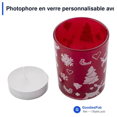 Photophore en verre personnalisable avec logo - modèle Kirsten