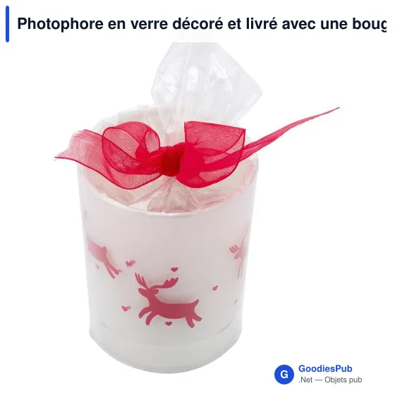 Photophore en verre personnalisable avec logo - modèle Kirsten - Image 5