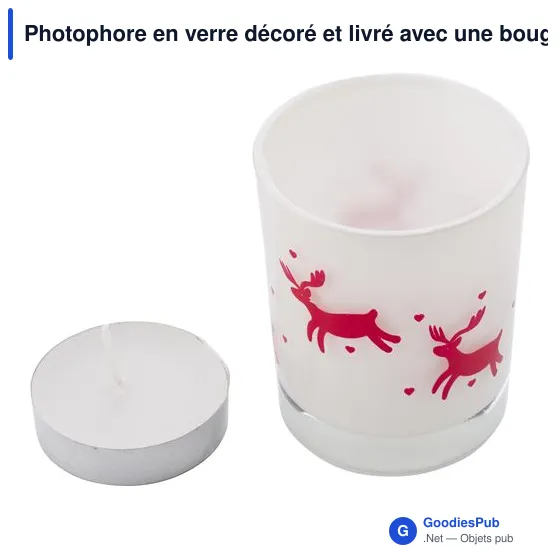 Photophore en verre personnalisable avec logo - modèle Kirsten - Image 6