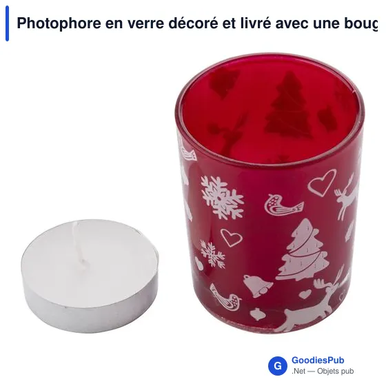 Photophore en verre personnalisable avec logo - modèle Kirsten - Image 7