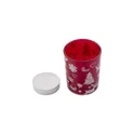 Variante rouge - Photophore en verre personnalisable avec logo - modèle Kirsten