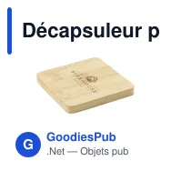 Décapsuleur personnalisable en bambou avec logo - Piazza Opener - Miniature 1
