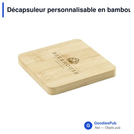 Décapsuleur personnalisable en bambou avec logo - Piazza Opener