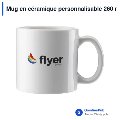 Mug en céramique personnalisable 260 ml avec logo - Picasso Midi