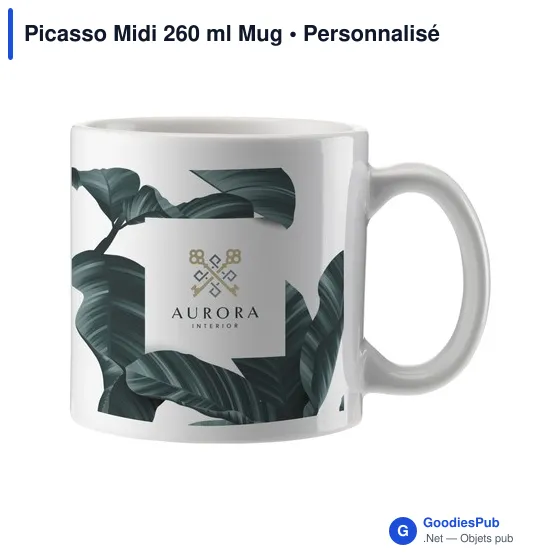 Mug en céramique personnalisable 260 ml avec logo - Picasso Midi - Image 3