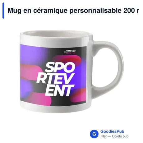 Mug en céramique personnalisable 200 ml avec logo - Picasso Mini