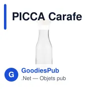 PICCA Carafe en verre recyclé 1L - Miniature 1