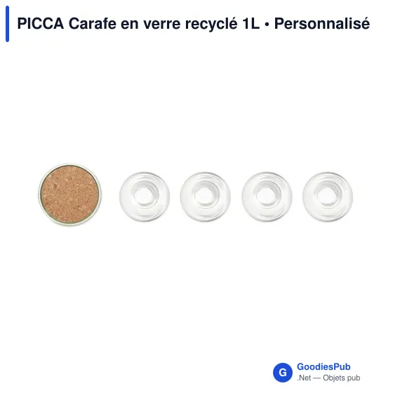 PICCA Carafe en verre recyclé 1L - Image 2
