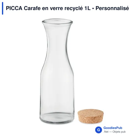 PICCA Carafe en verre recyclé 1L - Image 4