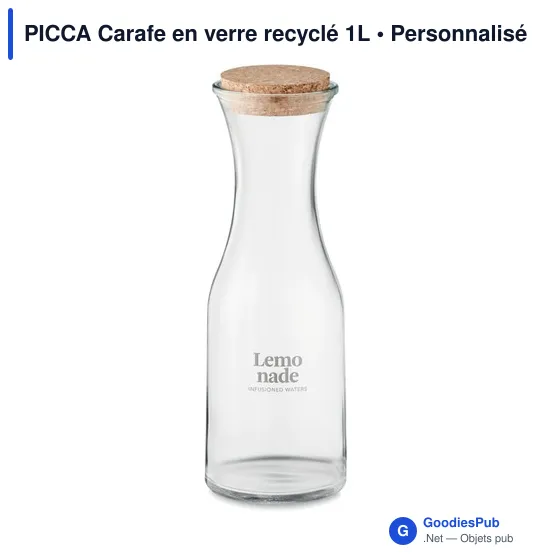 PICCA Carafe en verre recyclé 1L - Image 5
