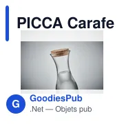 PICCA Carafe en verre recyclé 1L - Miniature 7