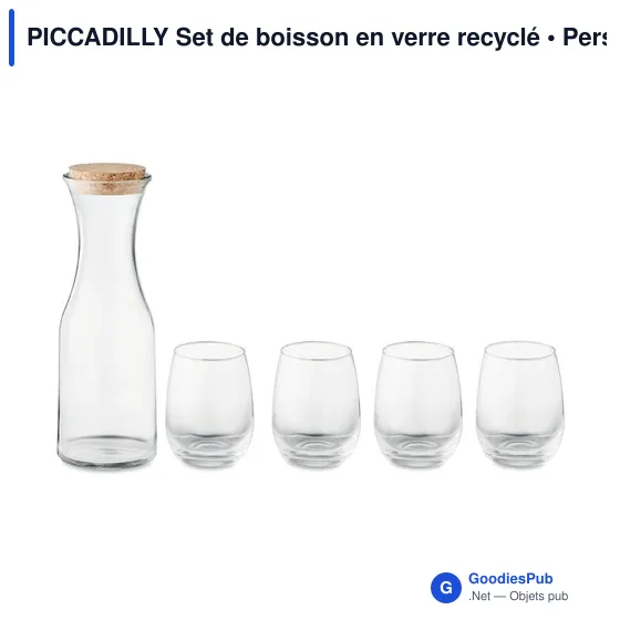 PICCADILLY Set de boisson en verre recyclé - Image 2