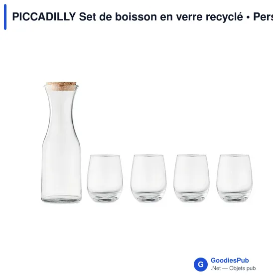 PICCADILLY Set de boisson en verre recyclé - Image 3