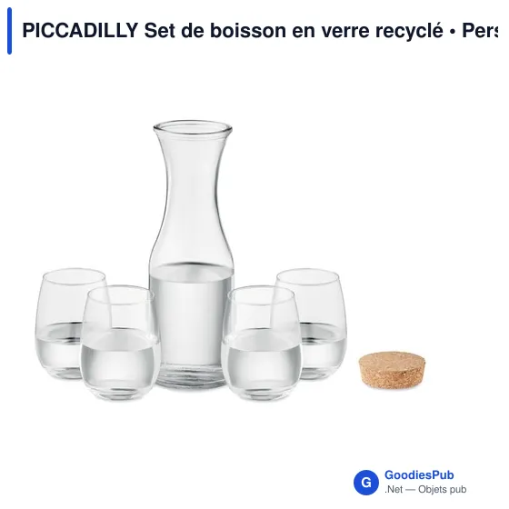PICCADILLY Set de boisson en verre recyclé - Image 4