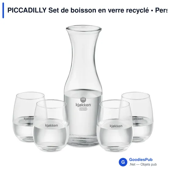 PICCADILLY Set de boisson en verre recyclé - Image 5