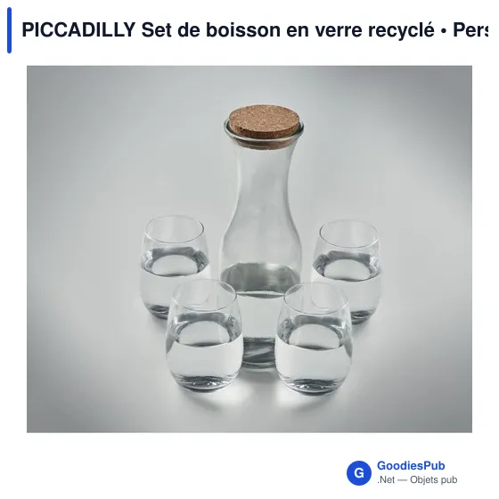 PICCADILLY Set de boisson en verre recyclé - Image 6