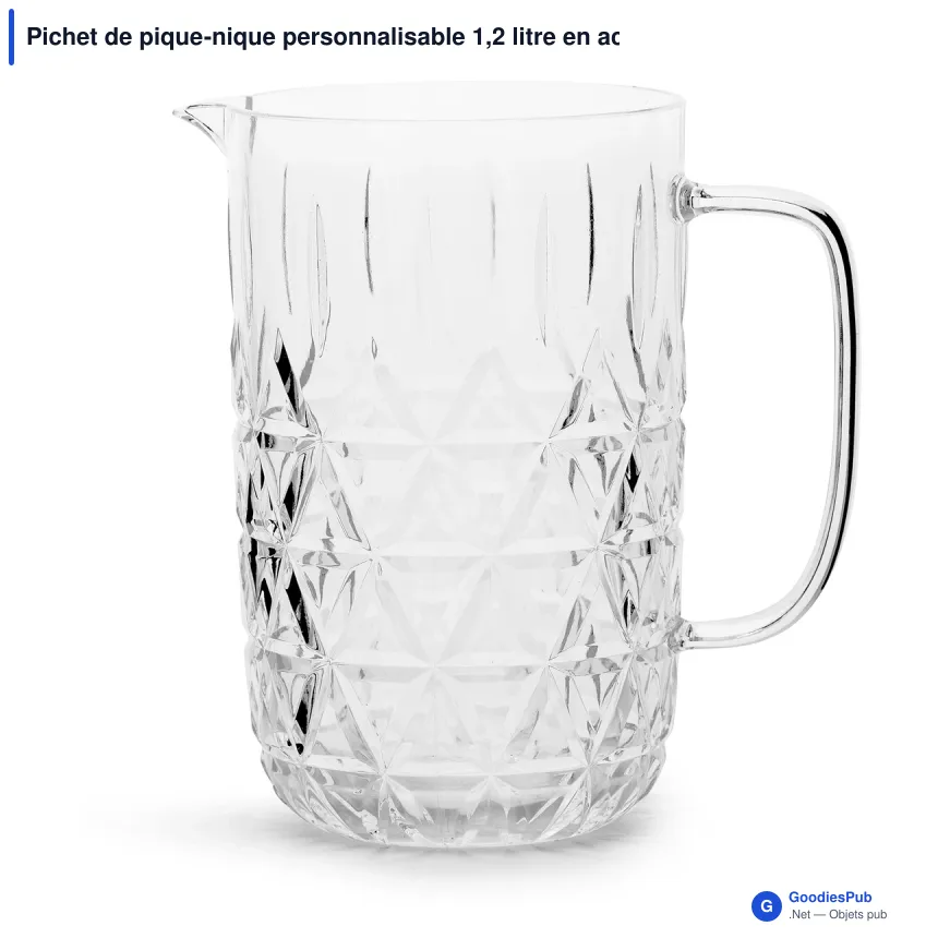 Pichet de pique-nique personnalisable 1,2 litre en acrylique - Sagaform Acryl - Image 2