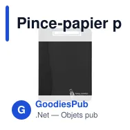 Pince-papier personnalisable A4 en polyester - Picoavec logo - Miniature 2