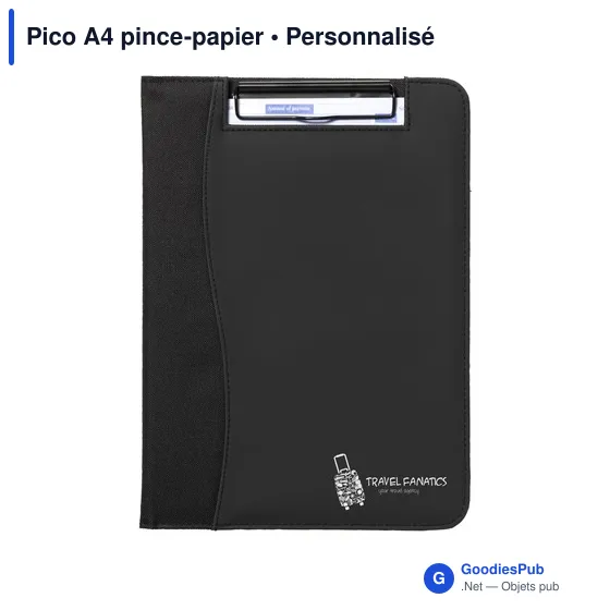 Pince-papier personnalisable A4 en polyester - Picoavec logo - Image 2