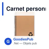Carnet personnalisable en papier minéral avec logo - PIEDRA - Miniature 1