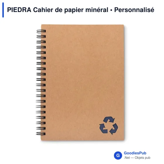 Carnet personnalisable en papier minéral avec logo - PIEDRA - Image 2