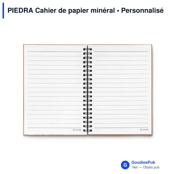 Carnet personnalisable en papier minéral avec logo - PIEDRA - Image 12
