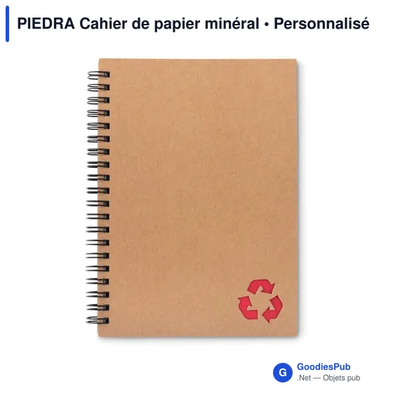 Carnet personnalisable en papier minéral avec logo - PIEDRA - Image 5