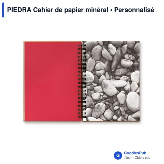 Carnet personnalisable en papier minéral avec logo - PIEDRA - Image 6