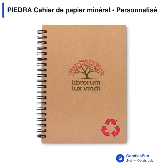 Carnet personnalisable en papier minéral avec logo - PIEDRA - Image 8