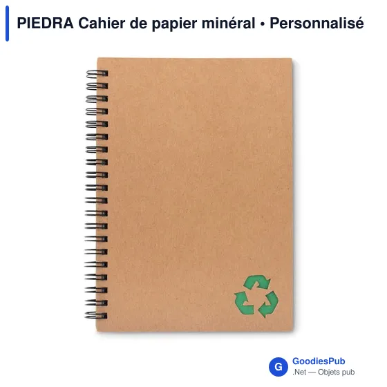 Carnet personnalisable en papier minéral avec logo - PIEDRA - Image 9