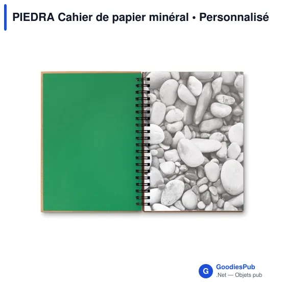 Carnet personnalisable en papier minéral avec logo - PIEDRA - Image 10