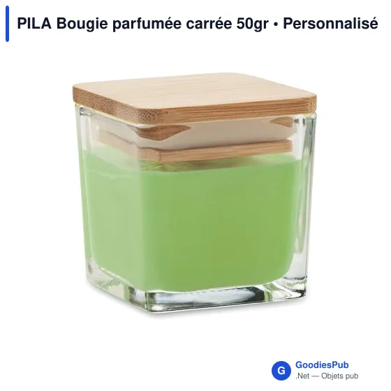 PILA Bougie parfumée carrée 50gr - Image 1