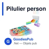 Pilulier personnalisable 7 jours coloris assortis avec logo - Joseph - Miniature 1