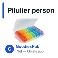 Pilulier personnalisable 7 jours coloris assortis avec logo - Joseph - Miniature 2