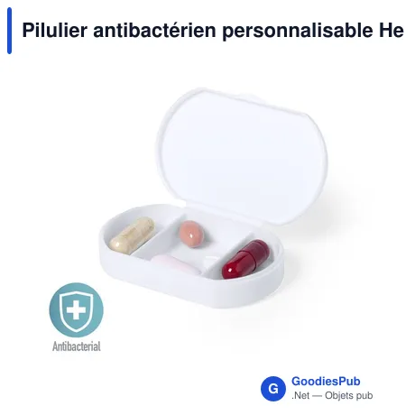 Pilulier antibactérien personnalisable Hempix avec logo