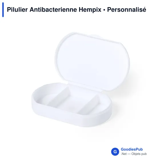 Pilulier antibactérien personnalisable Hempix avec logo - Image 2