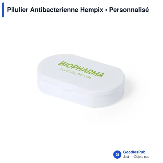 Pilulier antibactérien personnalisable Hempix avec logo - Image 4