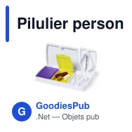 Pilulier personnalisable avec logo - Pilulier Aspi - Miniature 1