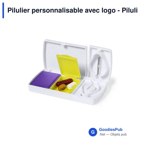 Pilulier personnalisable avec logo - Pilulier Aspi