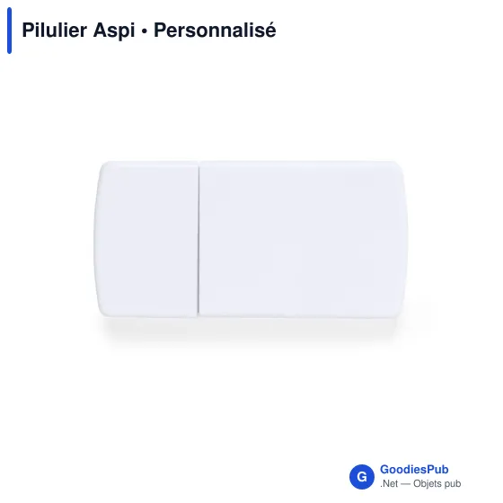 Pilulier personnalisable avec logo - Pilulier Aspi - Image 2
