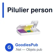 Pilulier personnalisable avec logo - Pilulier Aspi - Miniature 4