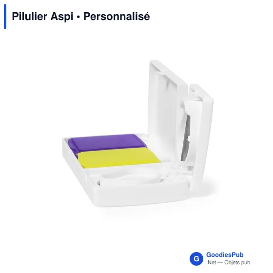 Pilulier personnalisable avec logo - Pilulier Aspi - Image 5